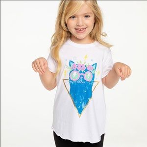 Chaser – Girls “Cool Cat” Crew Short Sleeve Tee